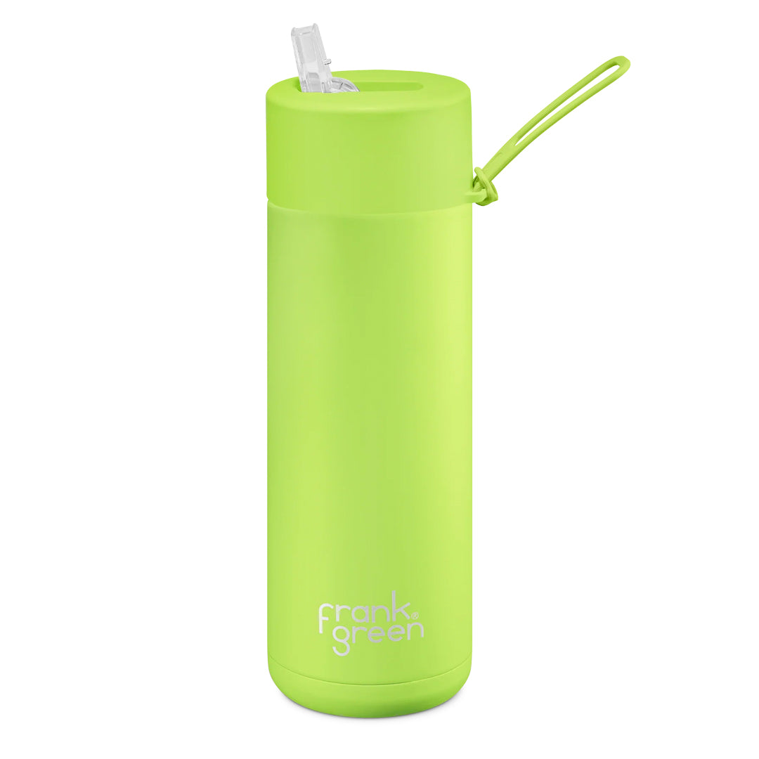 Frank Green Ceramic Reusable Bottle With Straw Lid (20oz / 595ml) - Pistachio Green