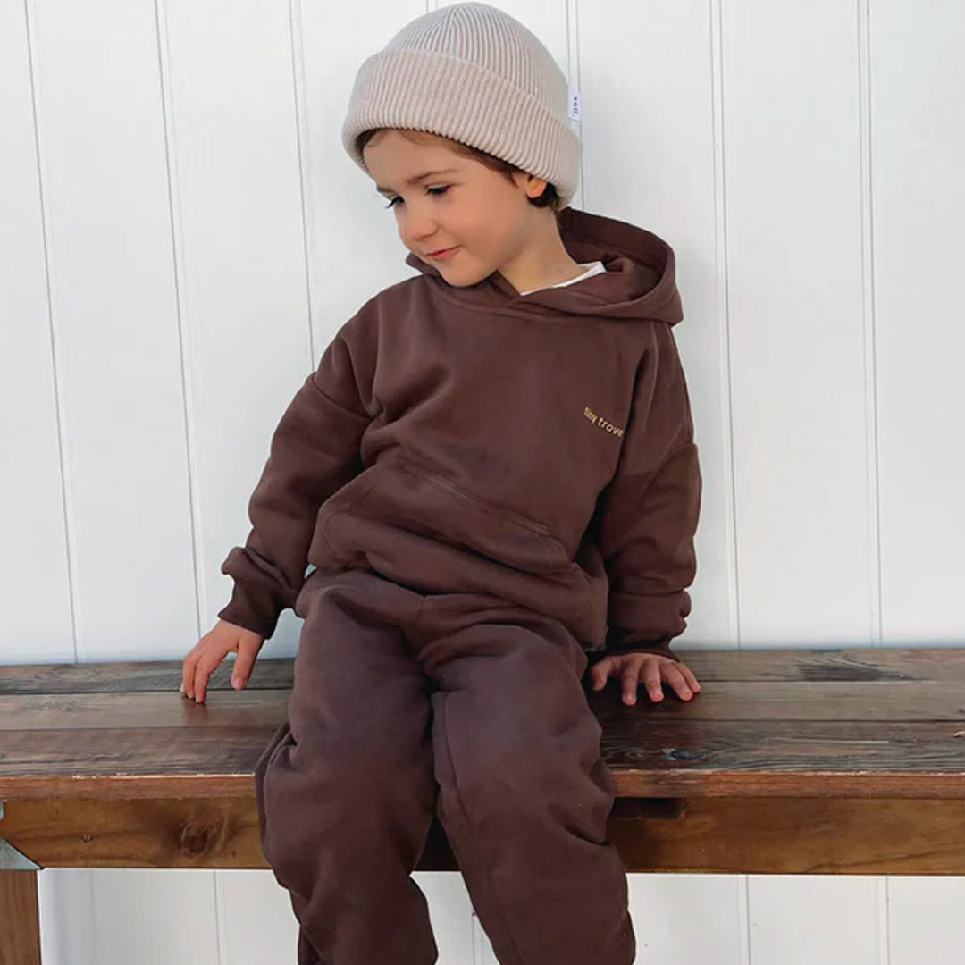 Quinn Hoodie Tracksuit - Cocoa/Cream