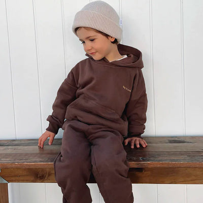 Quinn Hoodie Tracksuit - Cocoa/Cream