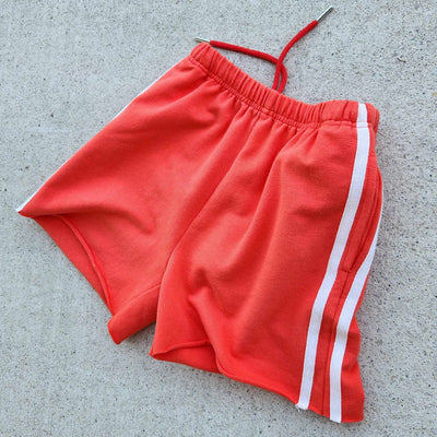 Relaxed Racer Shorts - Red