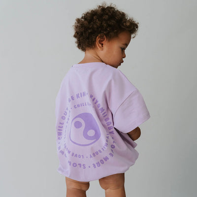Circle Energy T-Shirt Romper - Purple