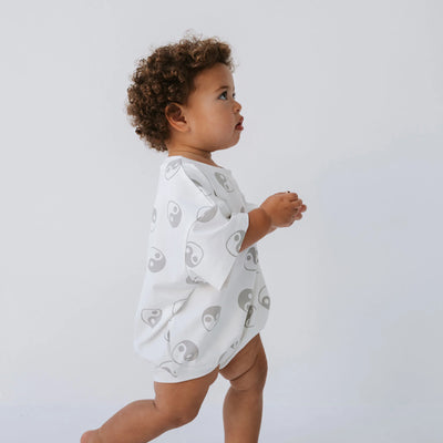 Ying Yang T-Shirt Romper - Latte