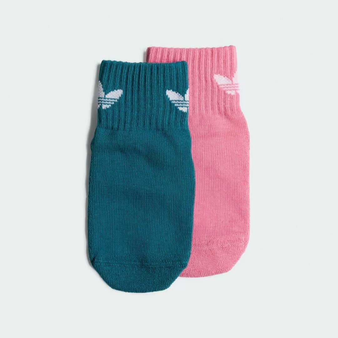 Kids Anti-Slip Socks (2 Pairs) - Legacy Teal / Rose Tone