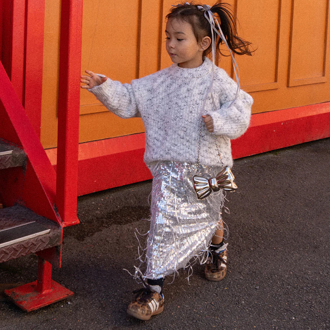 Maxi Sequin Skirt - Silver