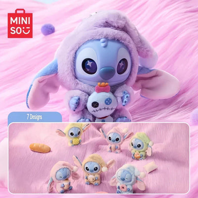 Miniso Disney Stitch Eat Something Before You Sleep Vinyl Series Blind Box