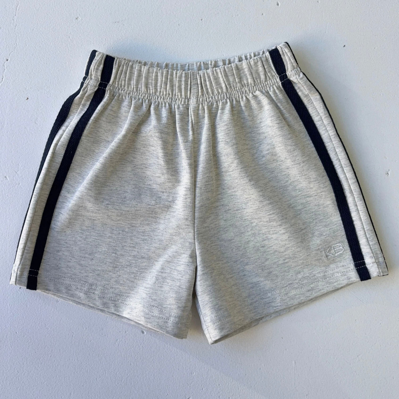 Stripe Racer Short - Light Grey / Navy