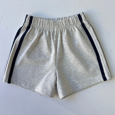 Stripe Racer Short - Light Grey / Navy