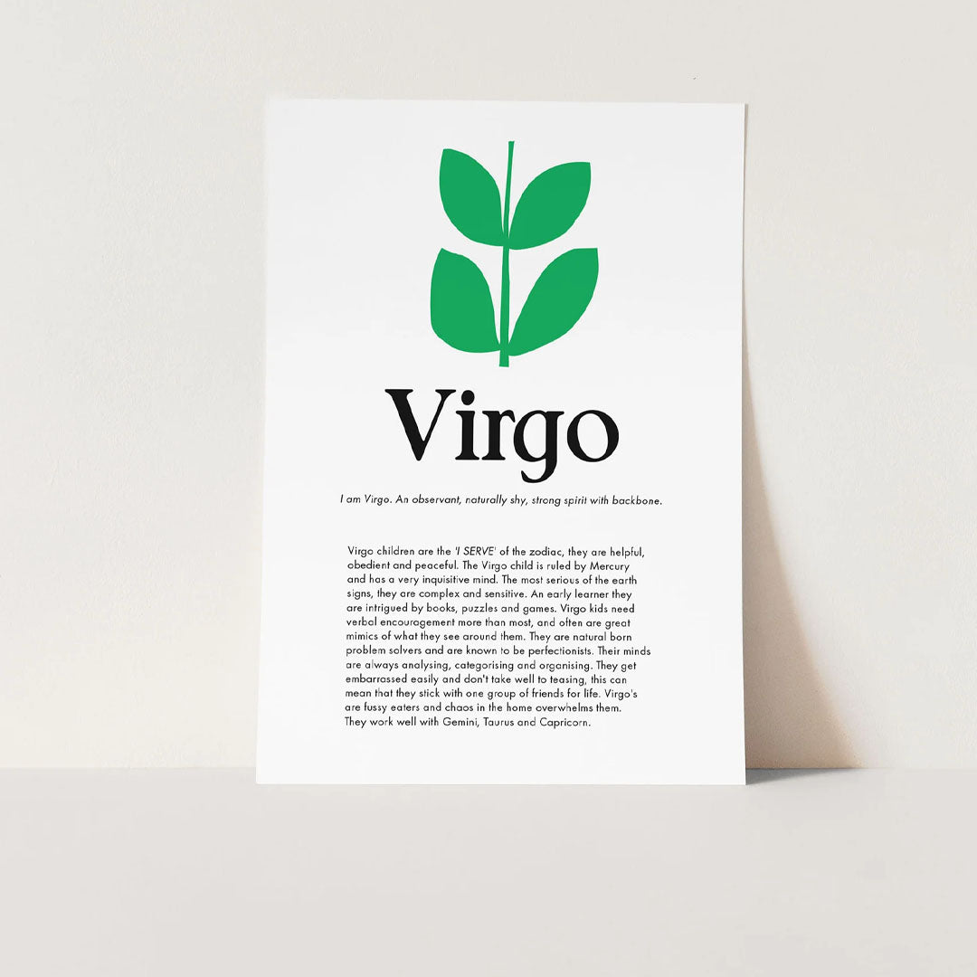 Childrens Zodiac Prints - Virgo