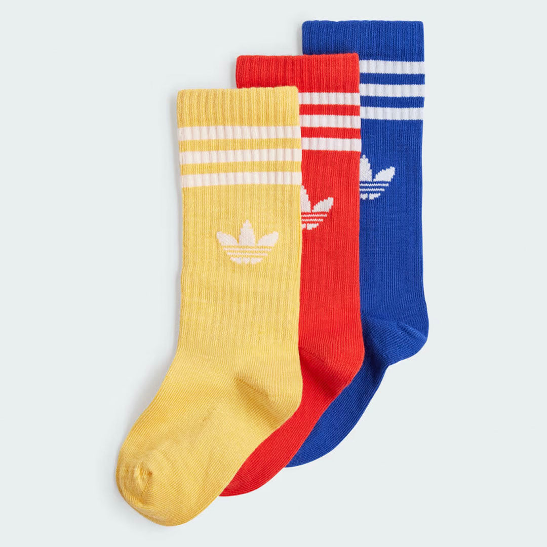 Kids Crew Socks (3 Pairs) - Spark / Red / Semi Lucid Blue