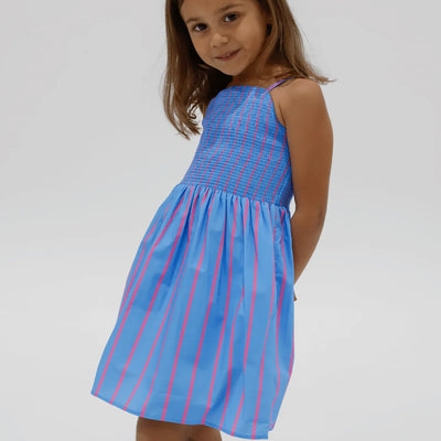 Cleo Stripe Dress - Pink / Blue