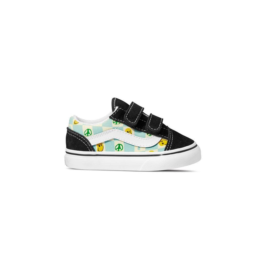 Old Skool Velcro Toddler - Melted Check Black / Multi