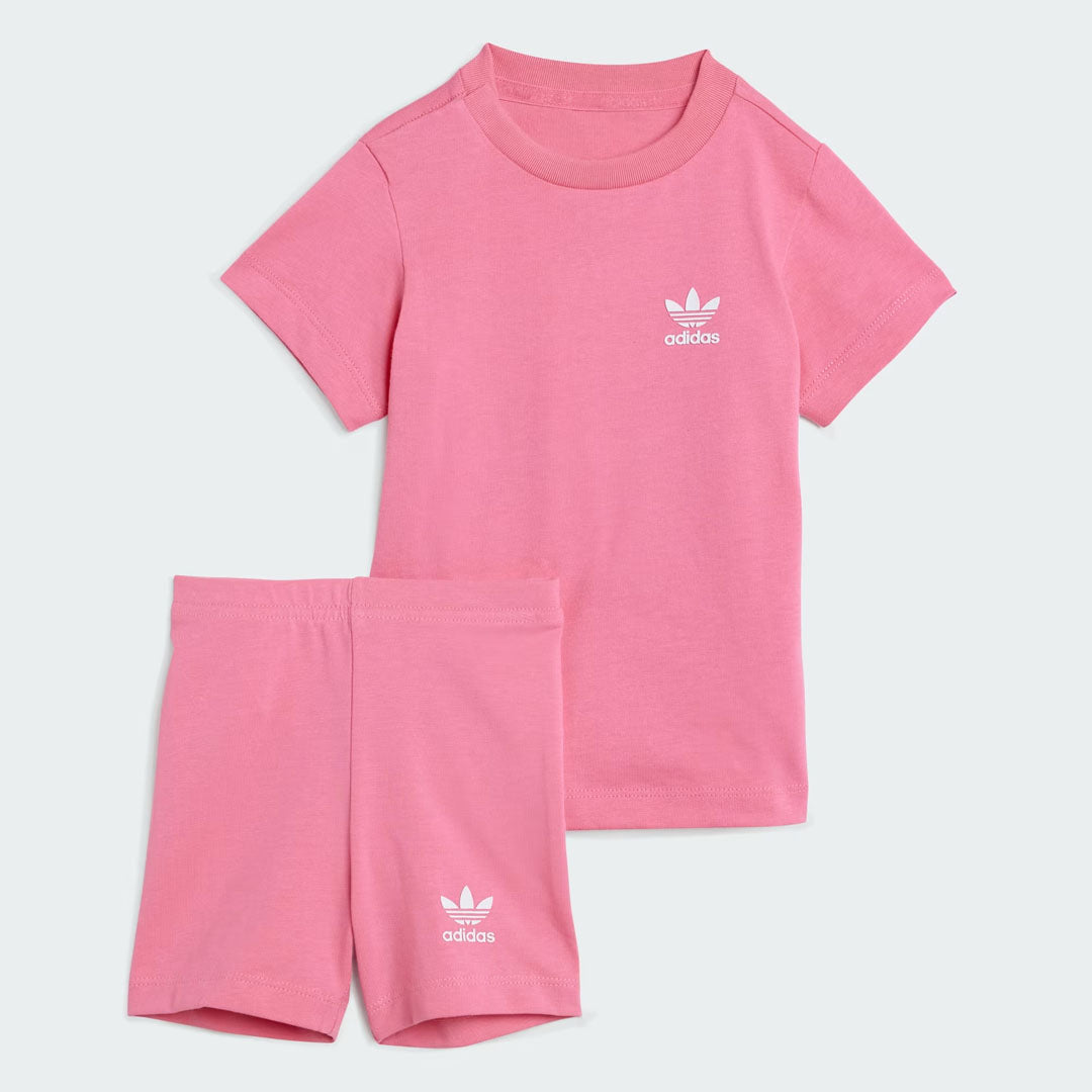 Cycling Shorts and Tee Set - Pink Fusion