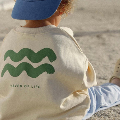 Waves Of Life Sweater - Creme