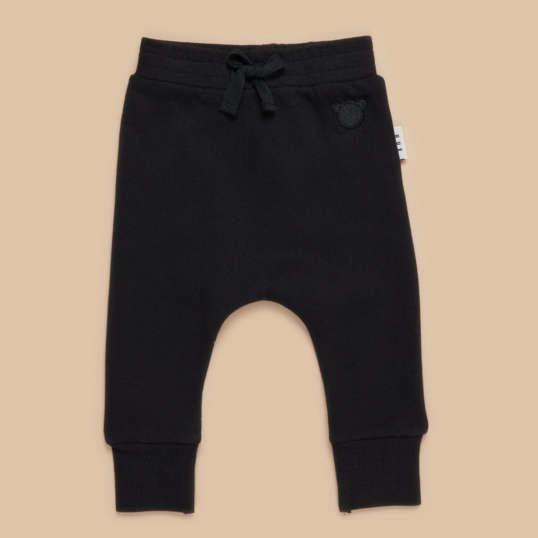 Fleece Drop Crotch Pant - Black