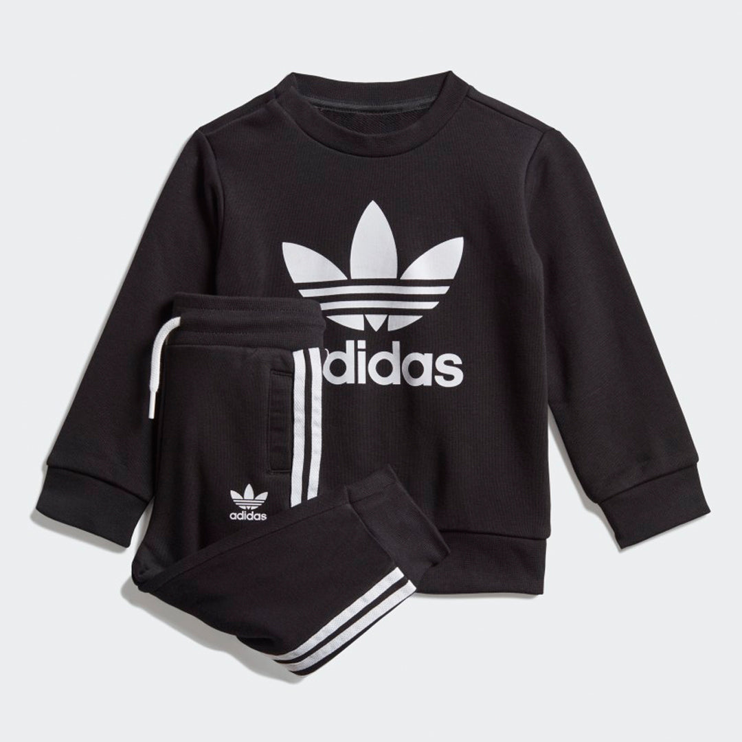 Crew Sweatshirt Set - Black / White