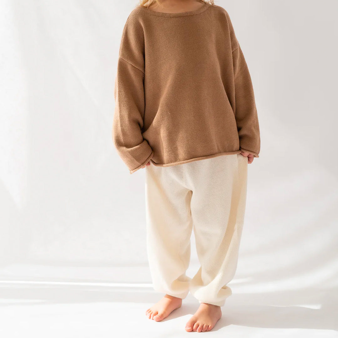 Essential Knit Long Pants - Vanilla