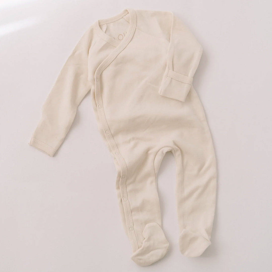 Footed Romper - Natural