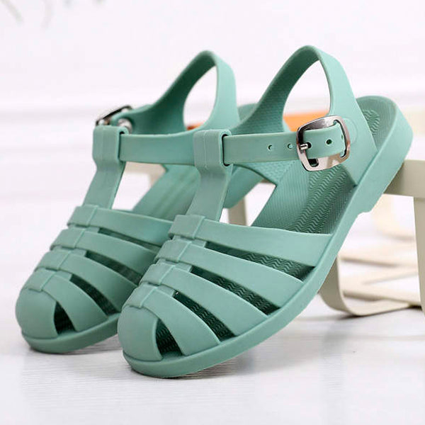 Green hot sale jelly shoes