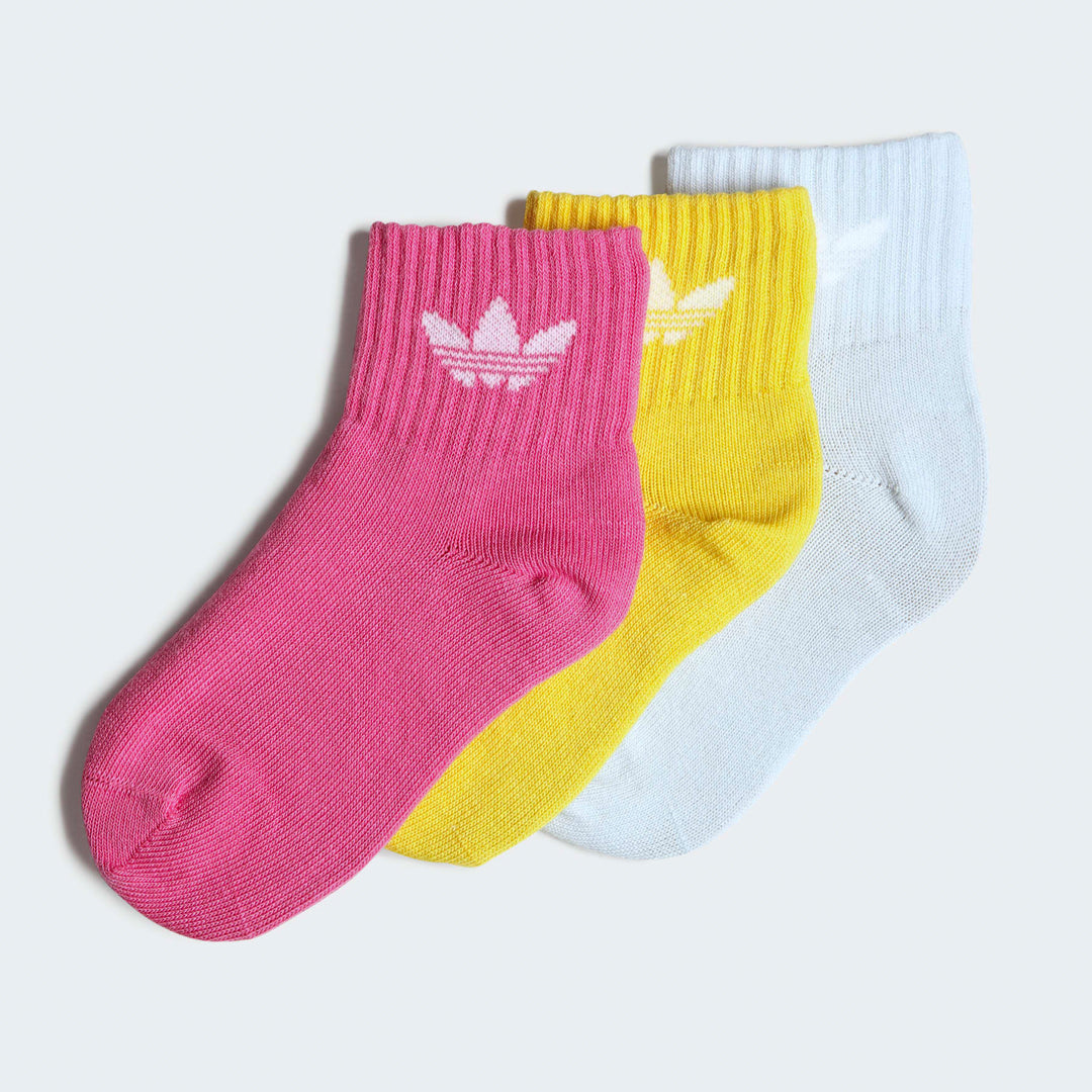 Mid Ankle Socks (3 Pairs) - Halo Blue / Bold Gold / Pulse Magenta