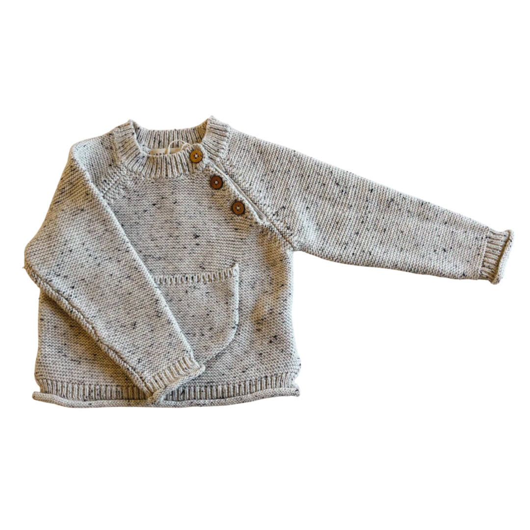 Knit Pullover - Cloud Speckled