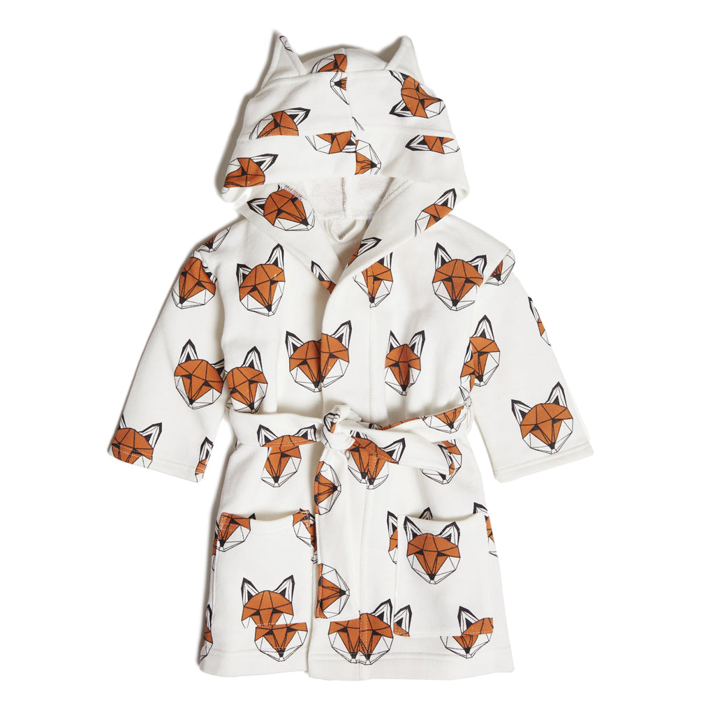 Just Call Me Fox Dressing Gown - White