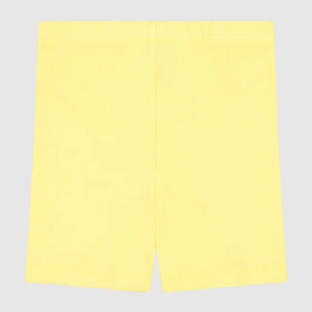 Orla Ribbed Bike Shorts - Lemon